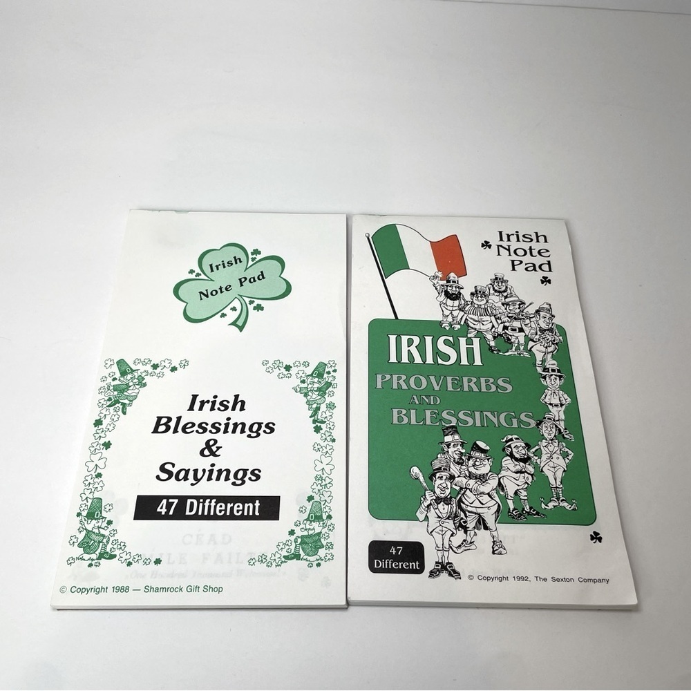 Two Pair of Irish St Patrick’s Day Vintage Notepads New